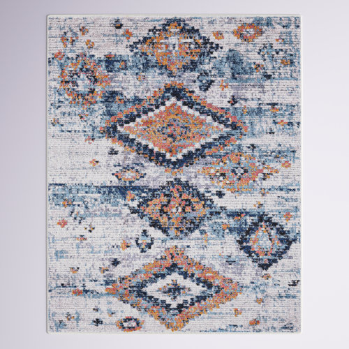 Mistana™ Scarlett Southwestern Ivory/Navy Blue Area Rug & Reviews Wayfair